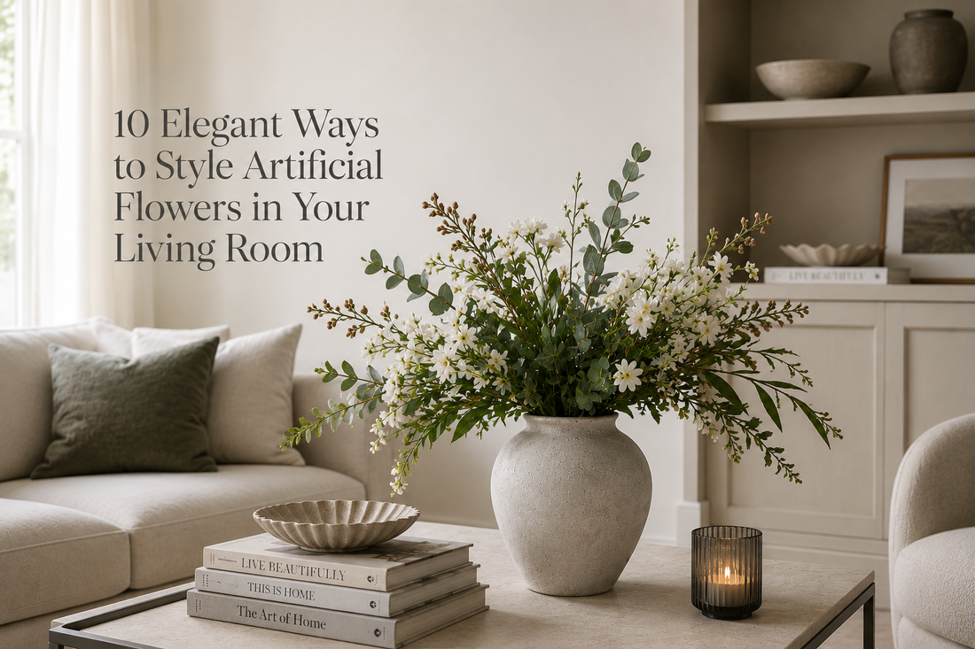 10 Elegant Ways to Style Artificial Flowers in Your Living Room
